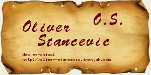 Oliver Stančević vizit kartica